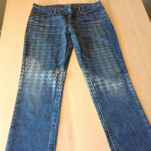 Jeans With cool printed houndstooth pattern